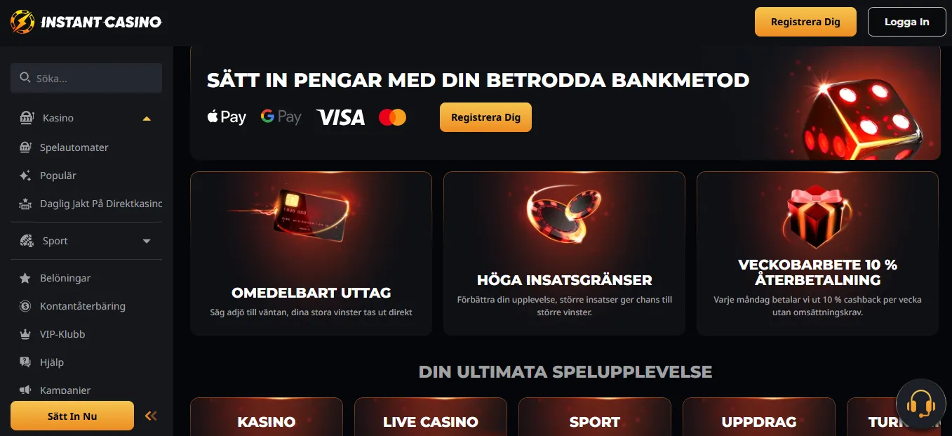 Casino utan svensk licens låg insättning – spela med mindre budget